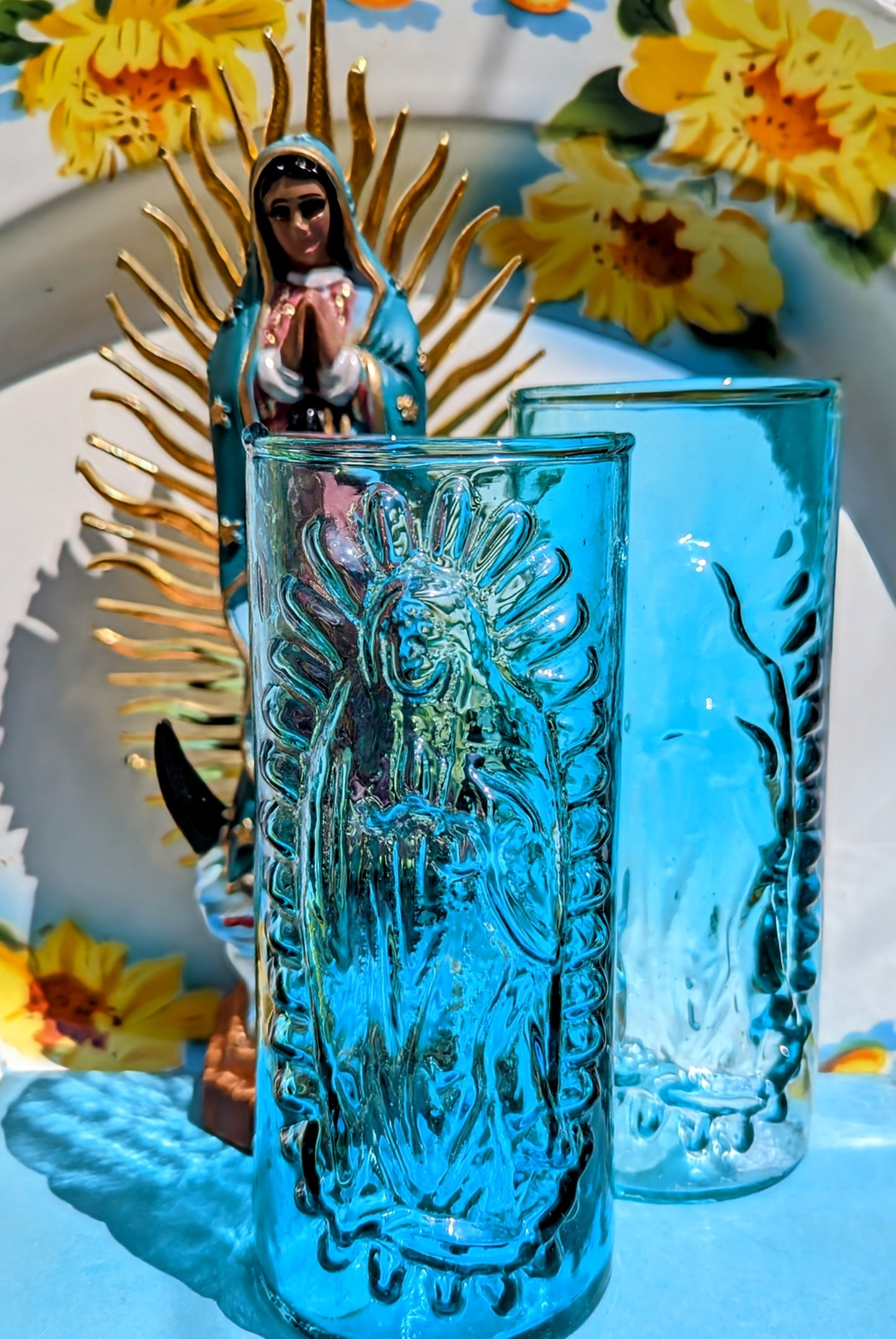 Recycled glass guadalupe straight tumblers