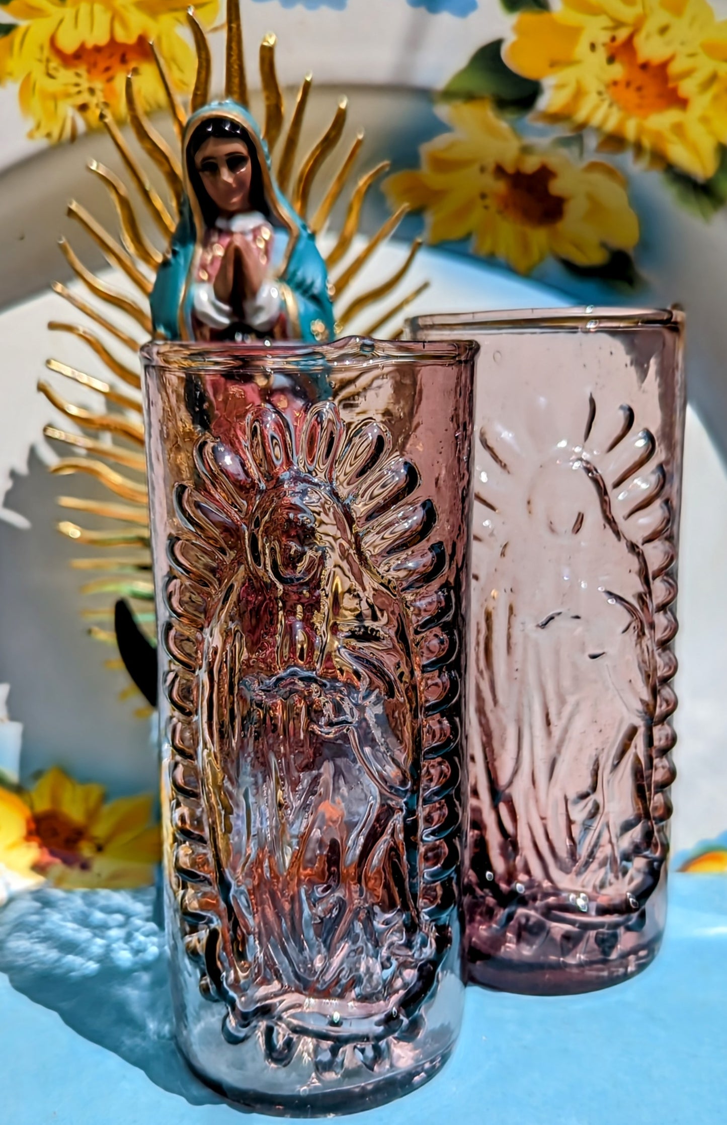 Recycled glass guadalupe straight tumblers