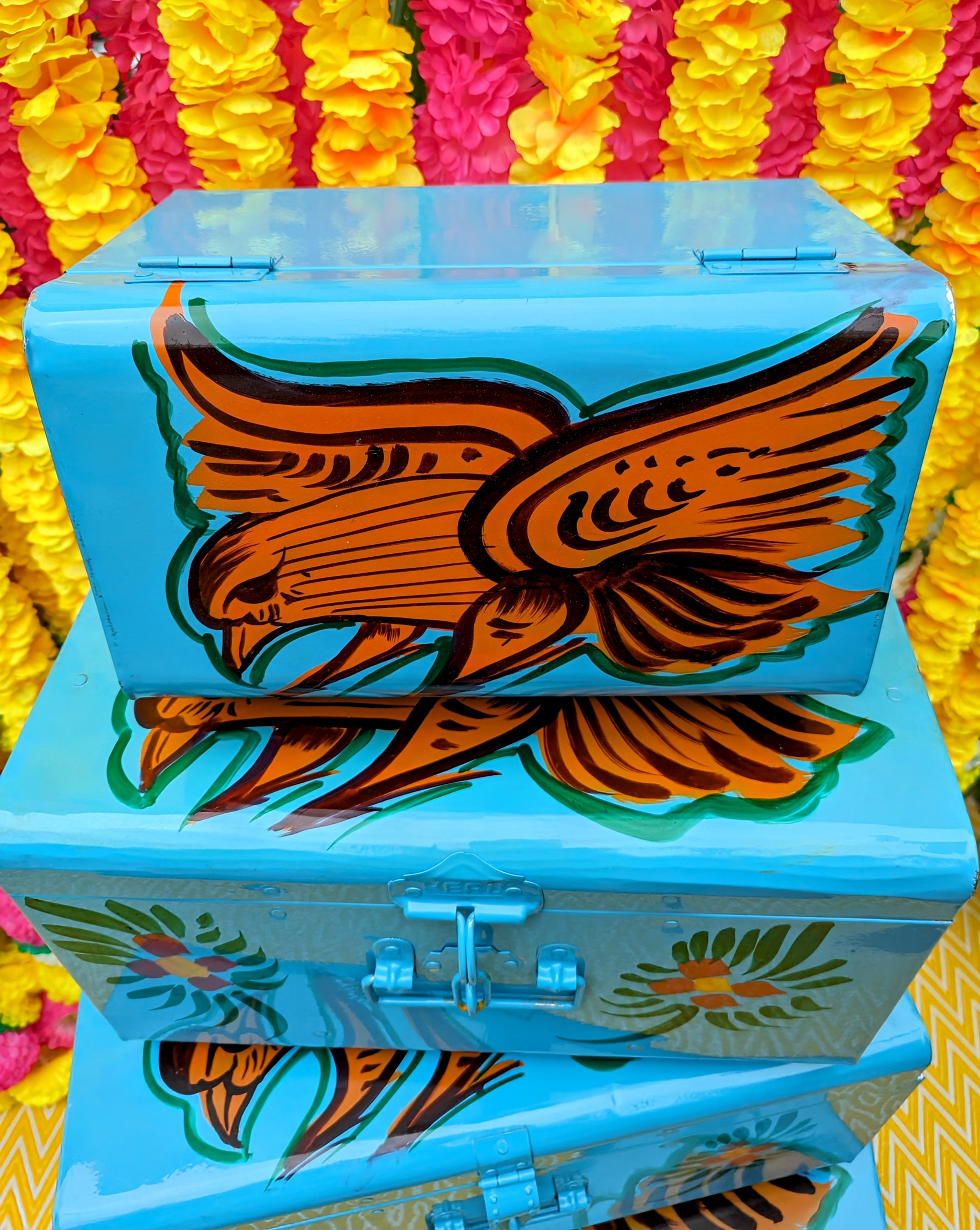 Indian truck art trunks - Eagle