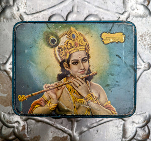 Vintage indian tins - hindu sweets, snuff and such