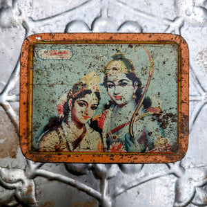 Vintage indian tins - hindu sweets, snuff and such
