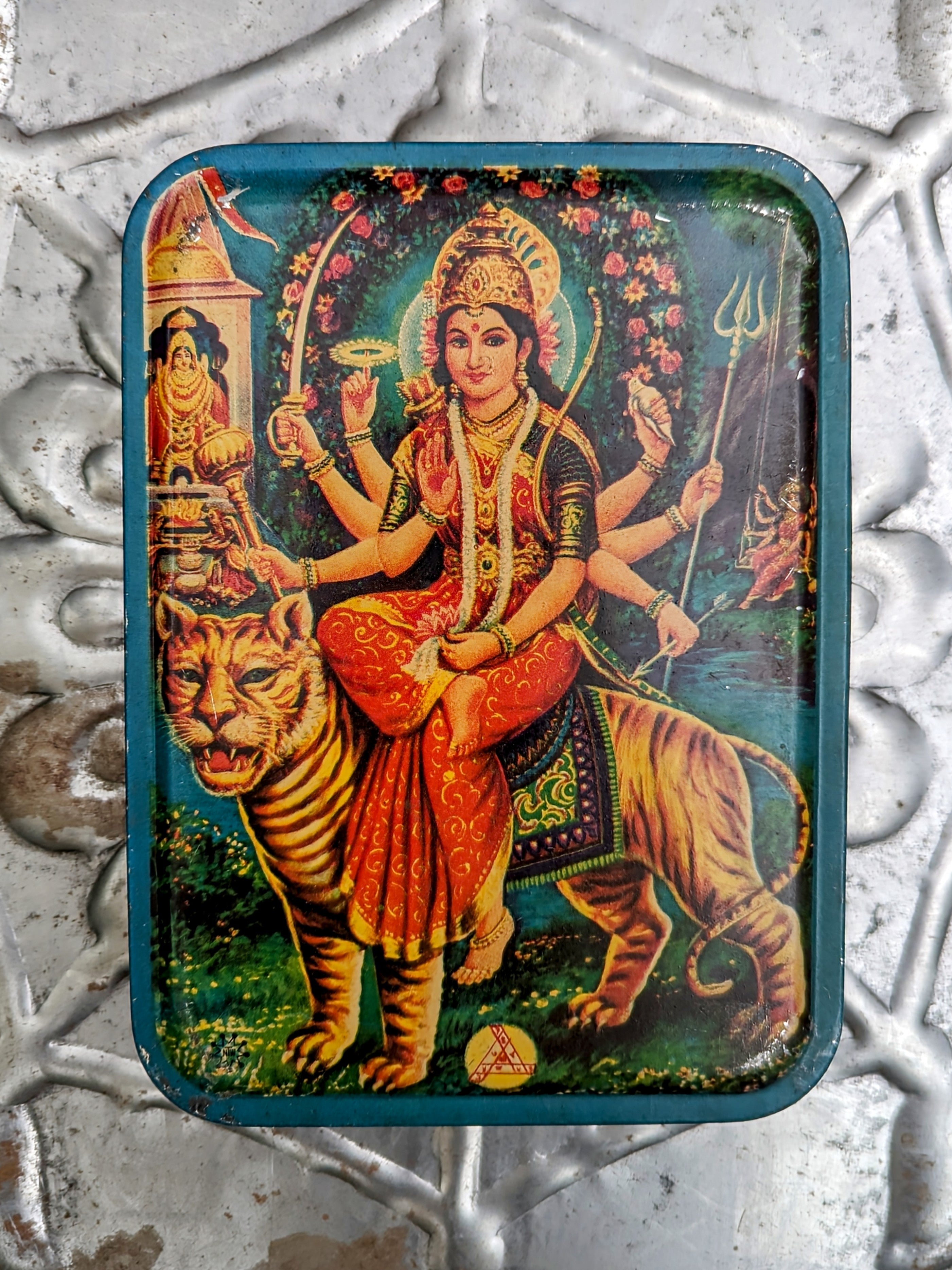 Vintage indian tins - gods