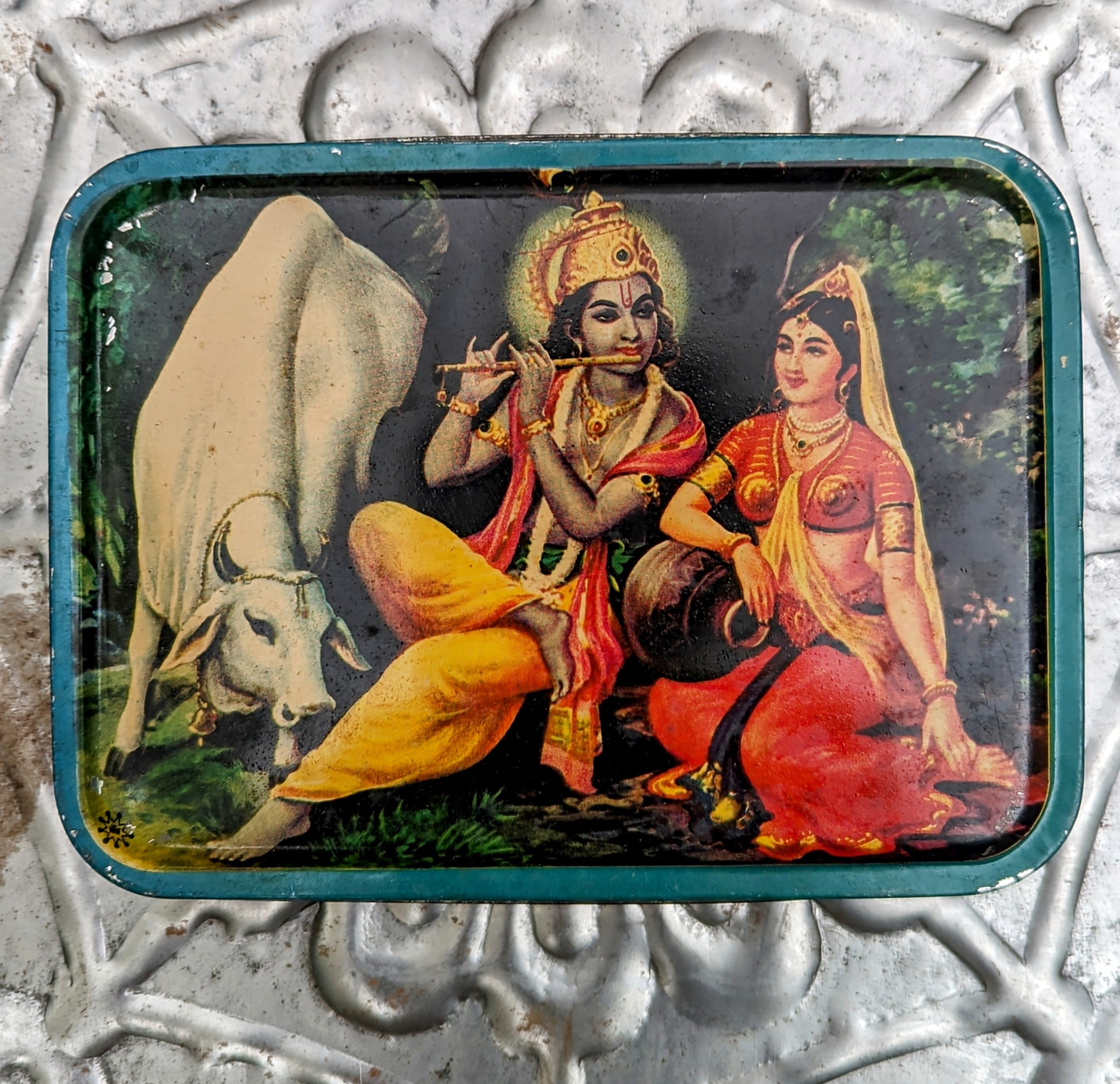 Vintage indian tins - gods