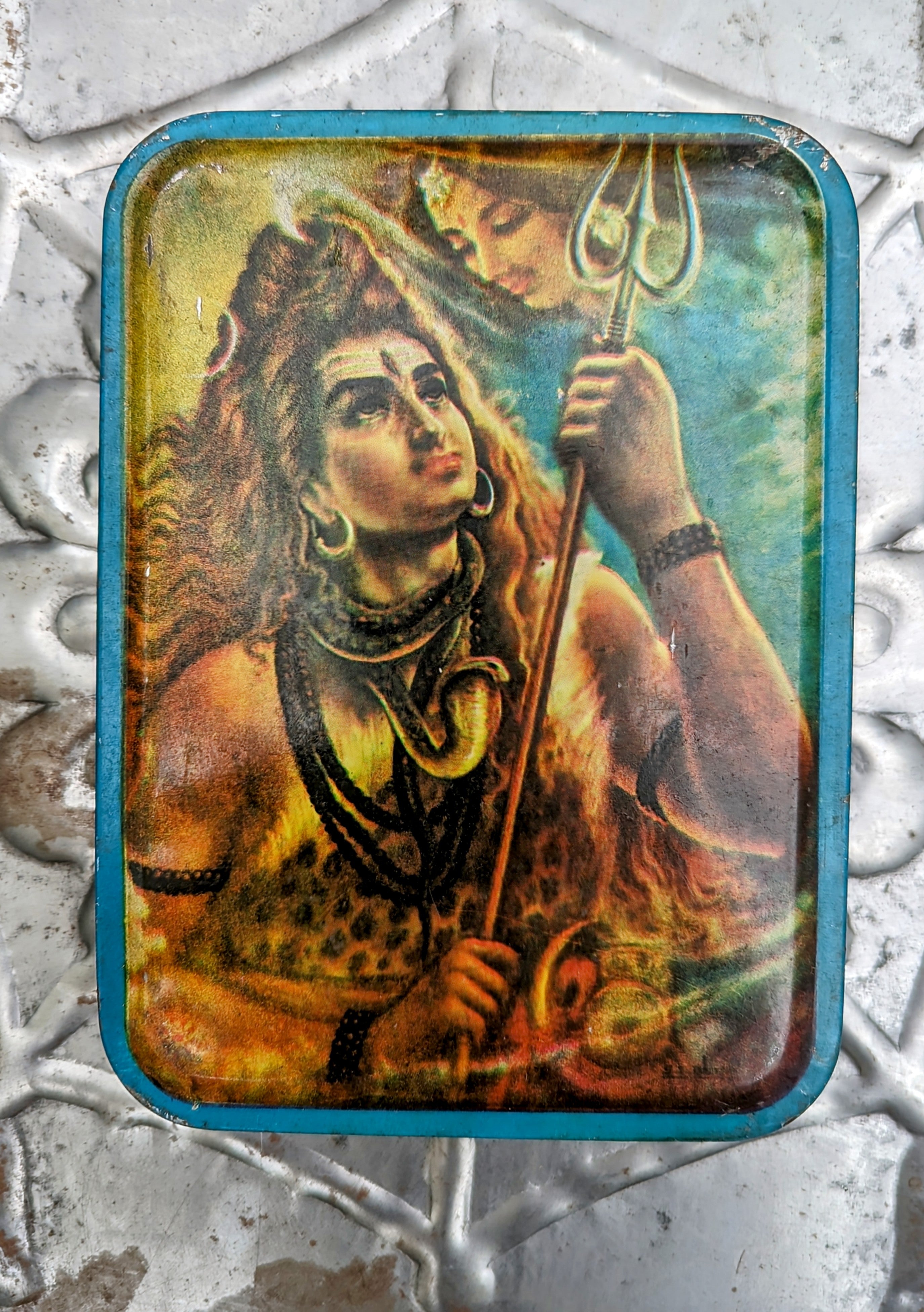 Vintage indian tins - gods