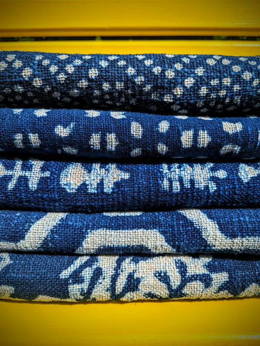 Large , beautifully made Rajasthani handwoven and handspun slubby cotton throw or shawl, block printed and resist dyed with our favorite dye, a natural indigo!

185cm x 140cm

Cotton

Washable at 30 degrees, dry naturally. 

