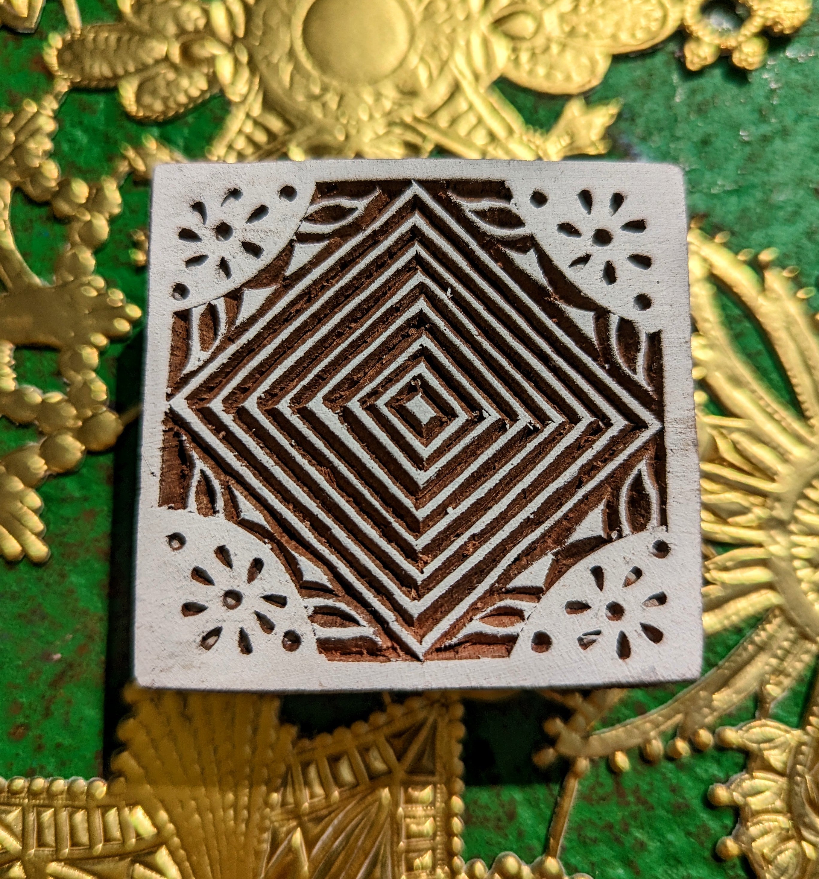 Geometric tile woodblocks