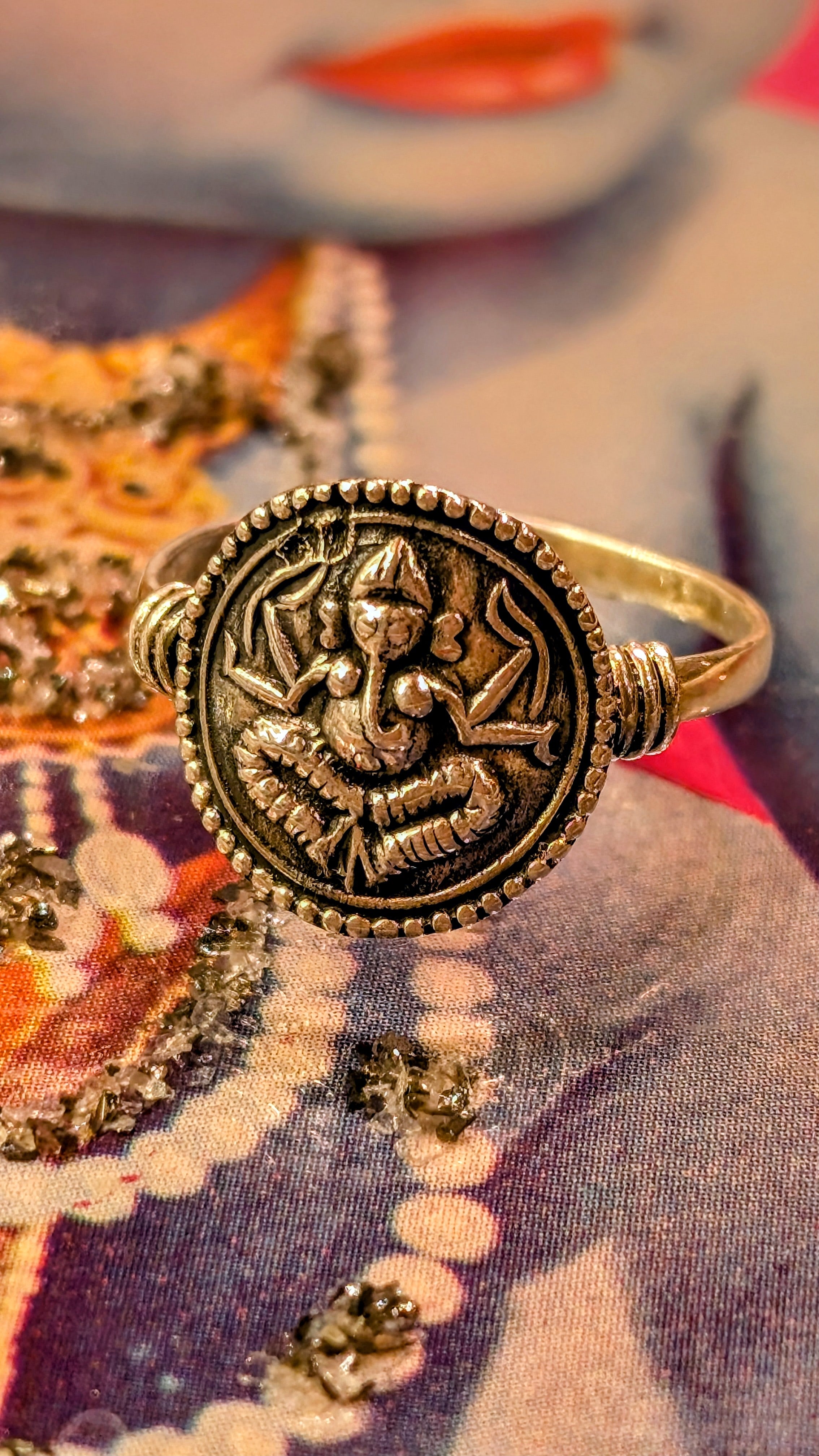 Hindu god amulet rings