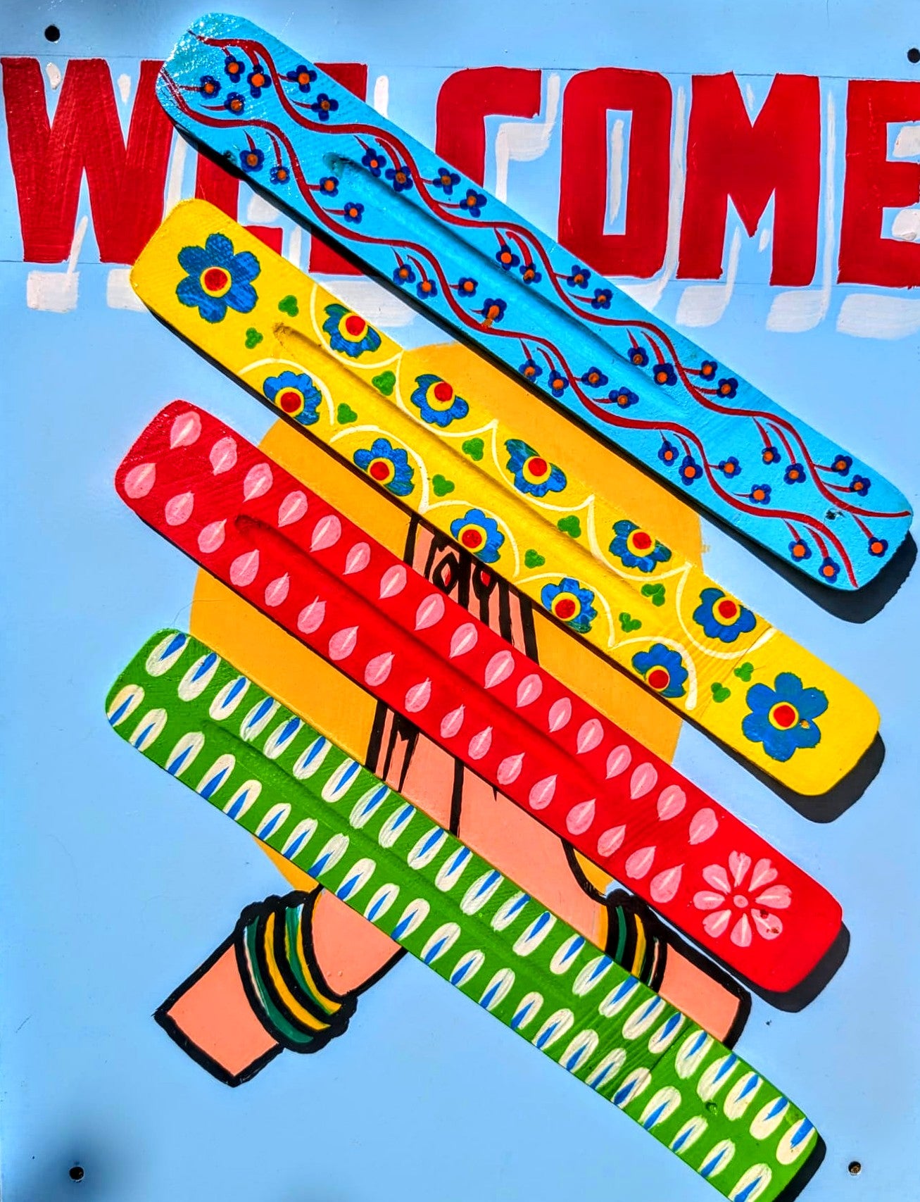Handpainted incense holder