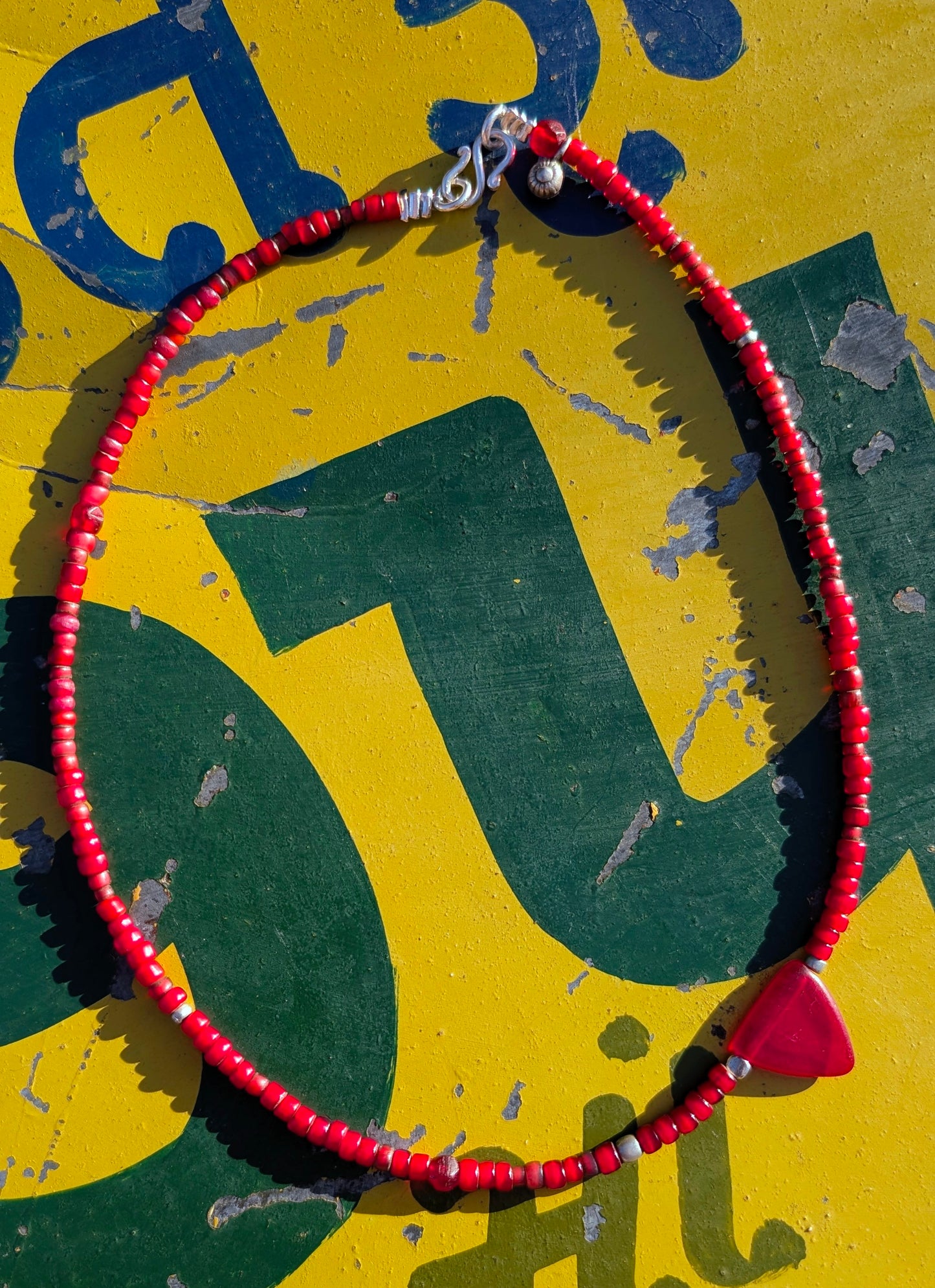 Tribal red trade beads