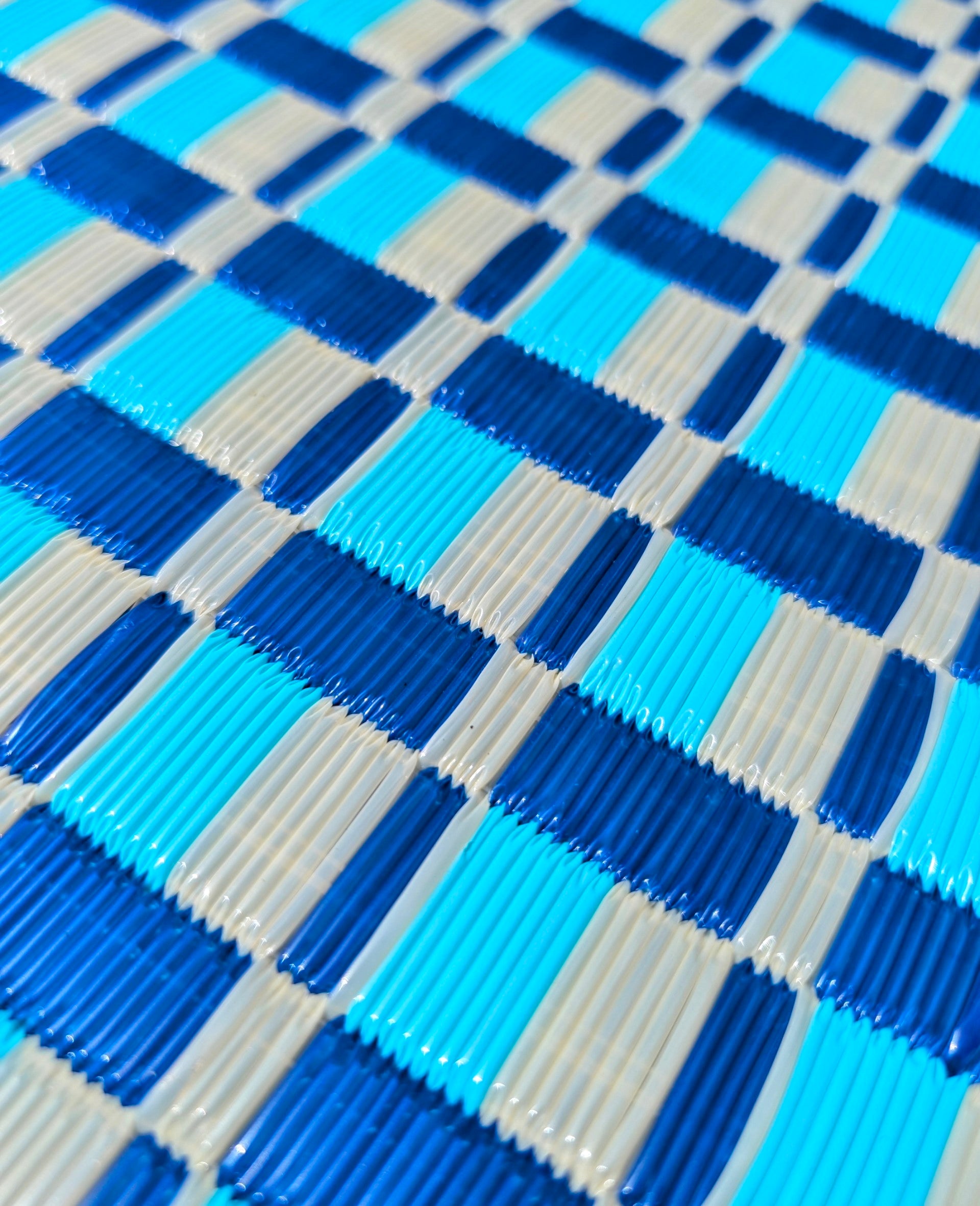 Senegalese recycled plastic mat - SMALL