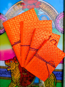 Handmade rag paper notebooks - Thai neon cover