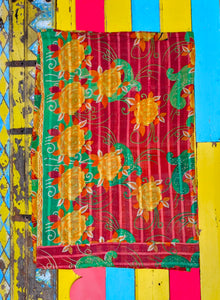 Floral graphic Kantha quilts - No 1