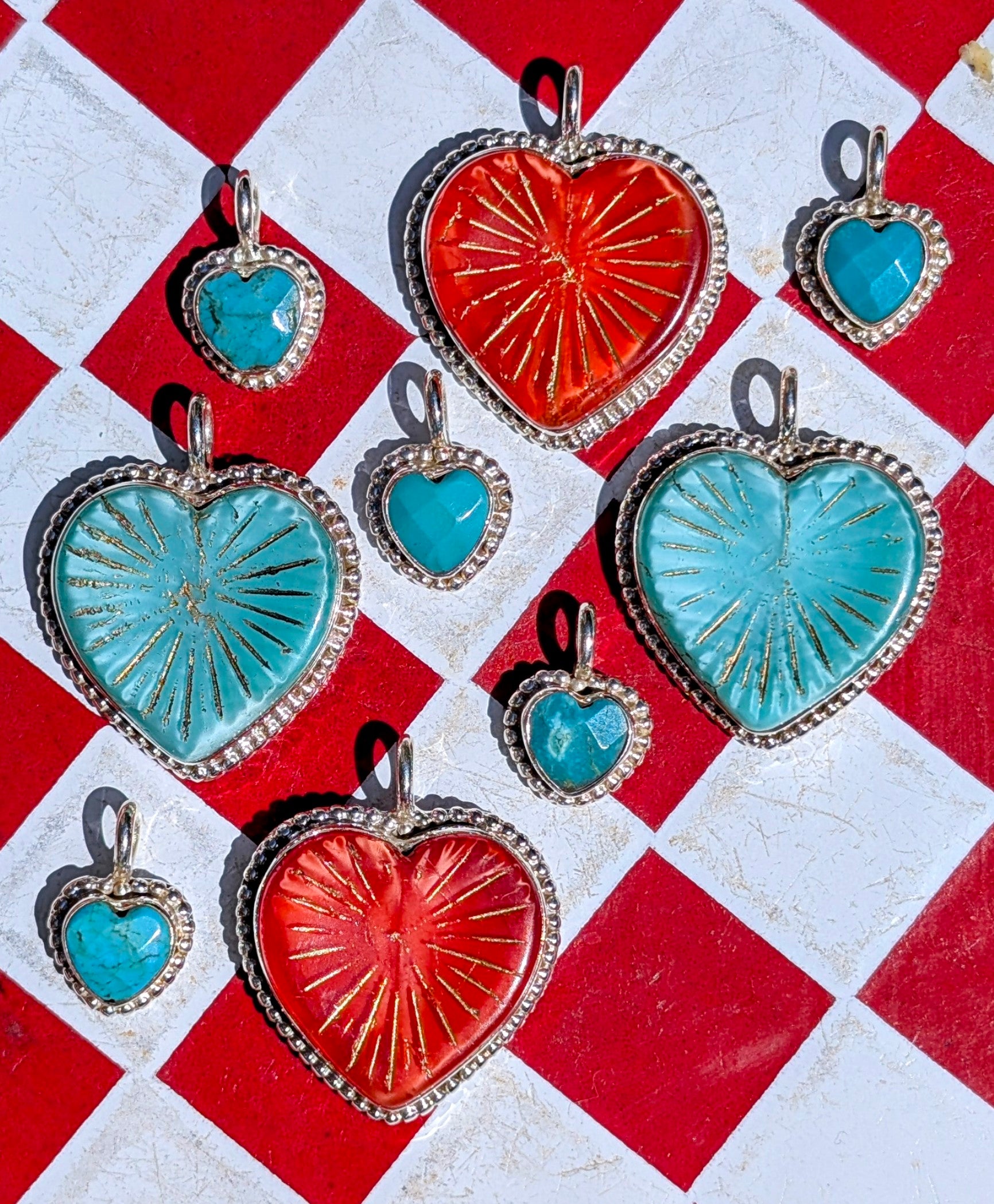 Heart stopping heart pendants