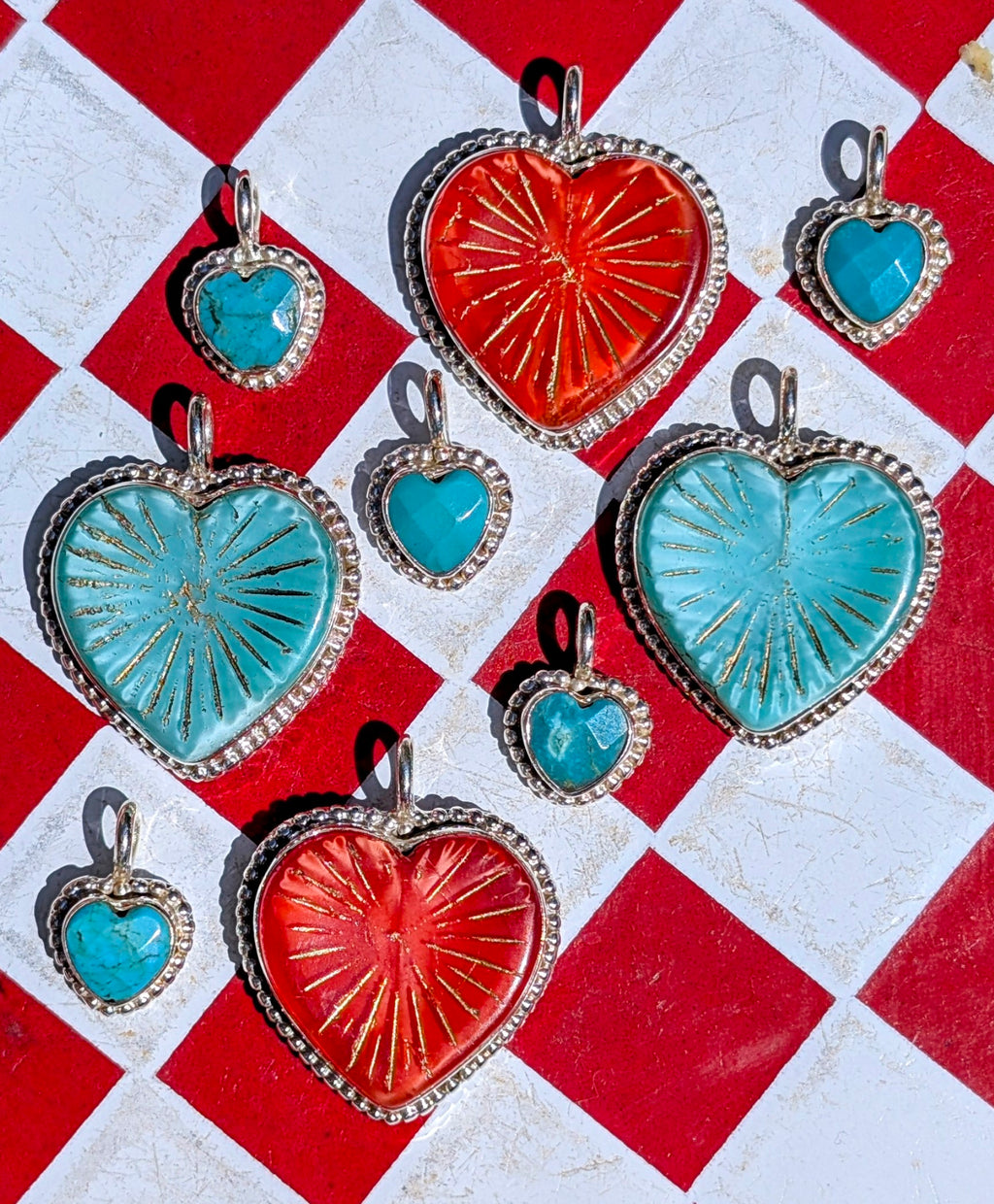 Heart stopping heart pendants