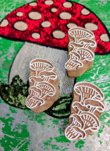 Toadstools wood blocks