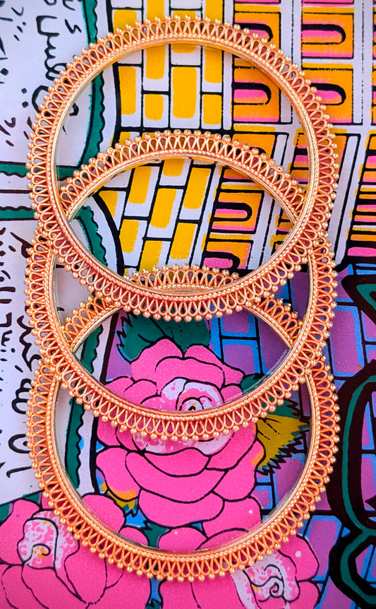 Fancy gold plated bangles