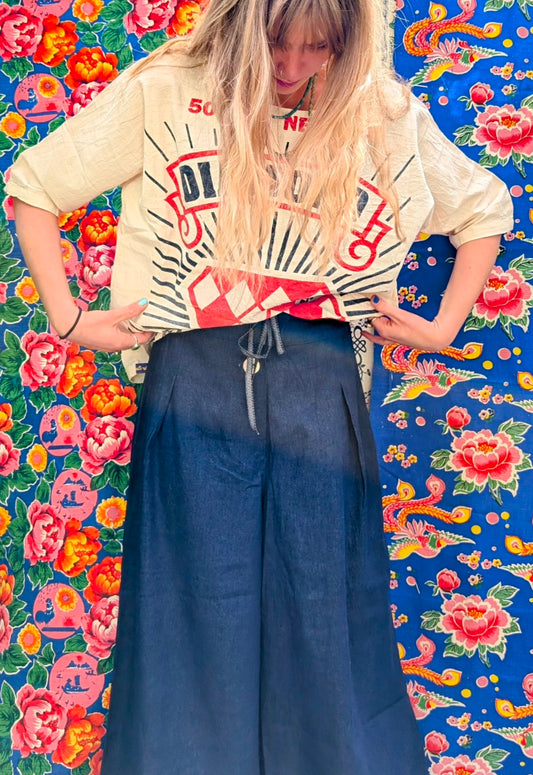 Denim culottes