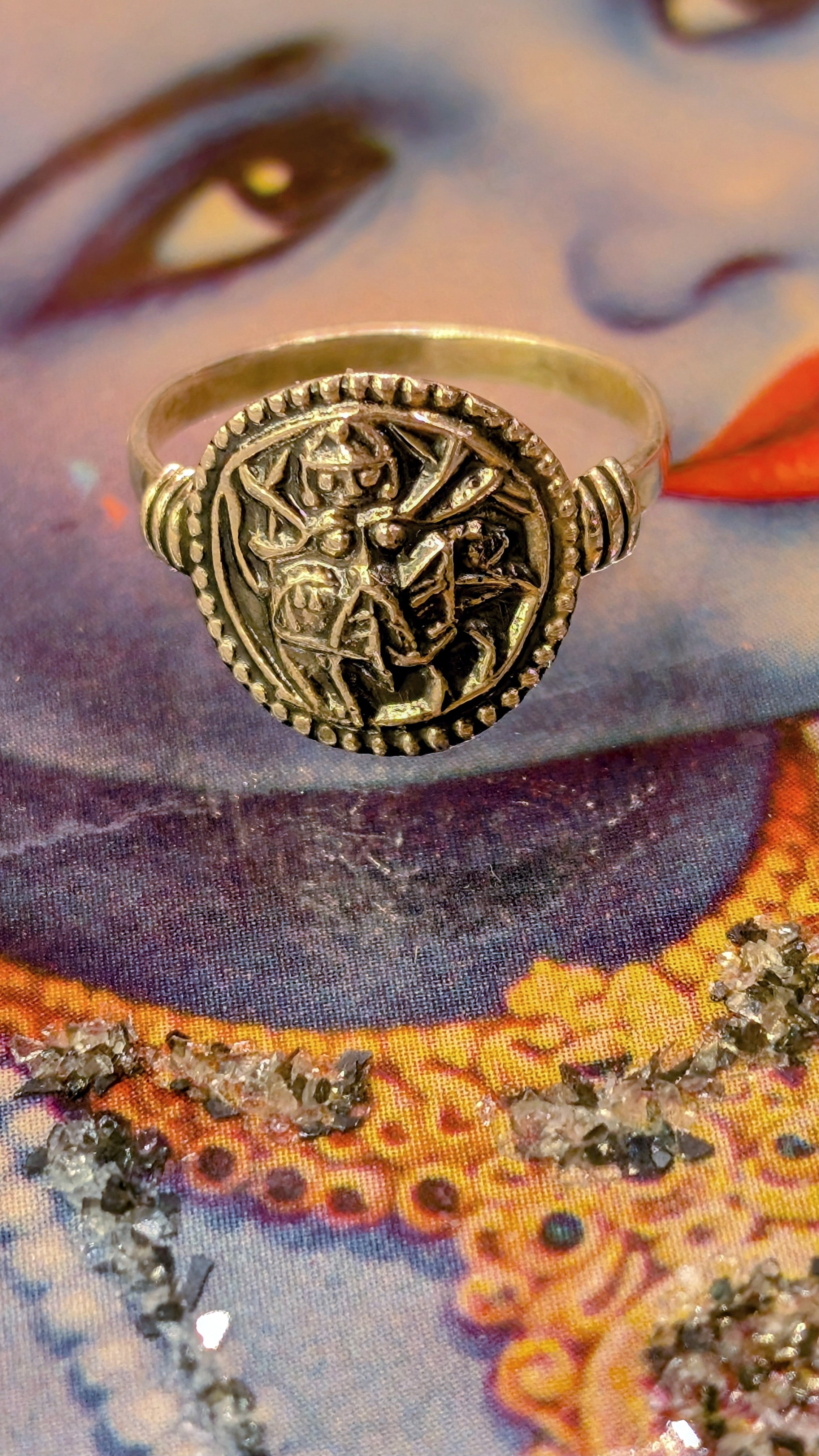 Hindu god amulet rings