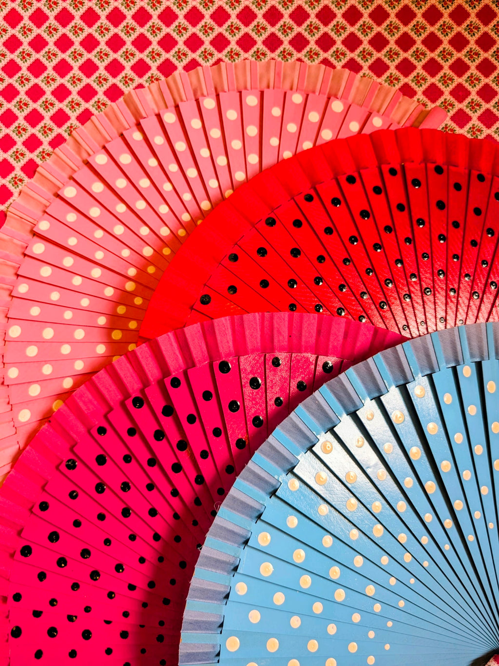 Hand painted spot fans