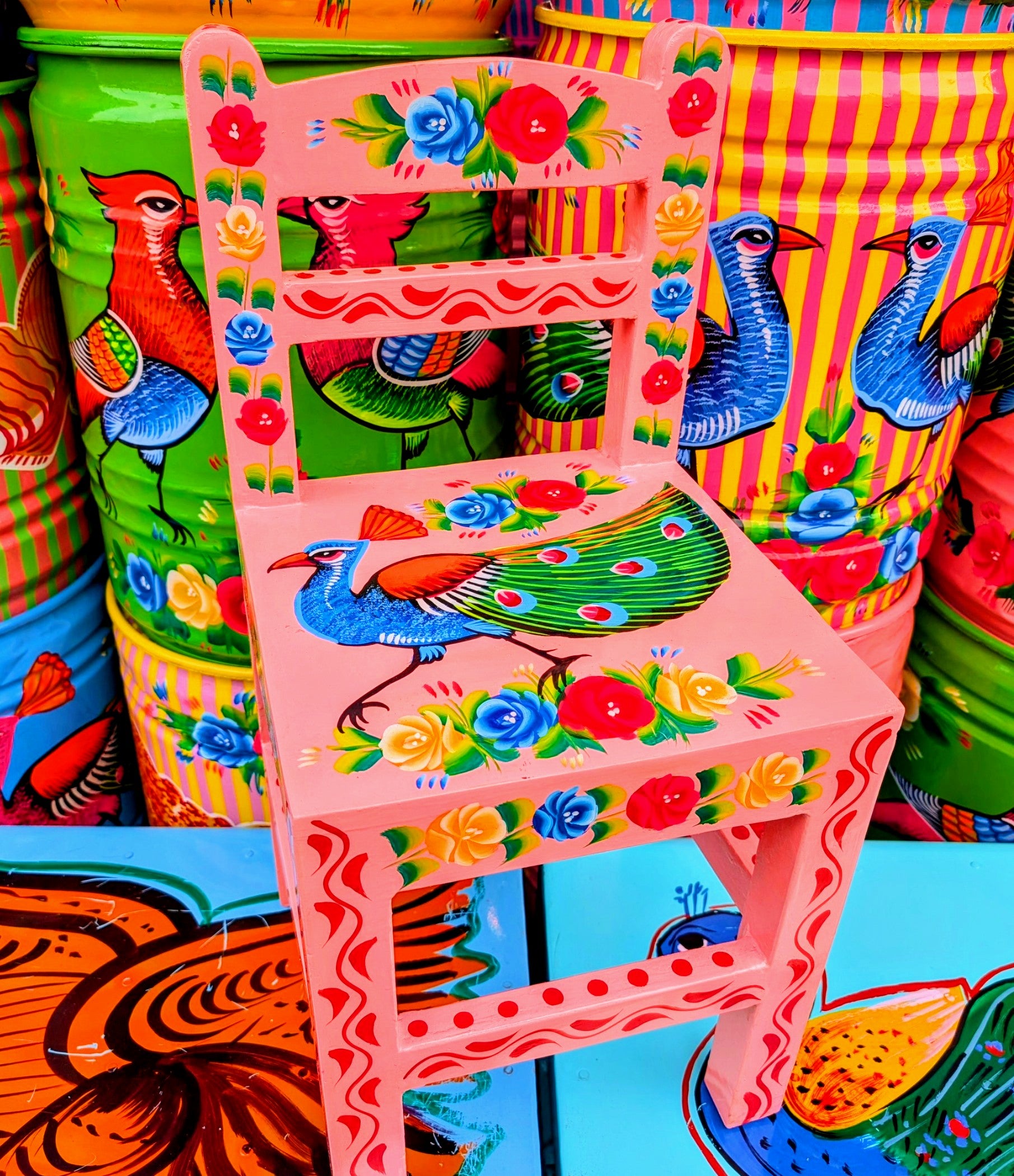 Hand painted Kiddies truck art chairs