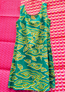 Cloud print Vest dress