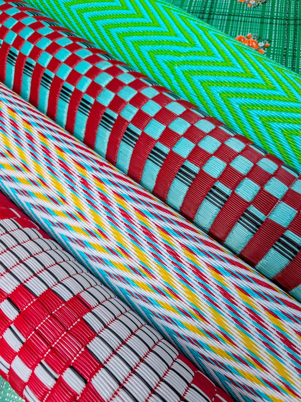 Senegalese recycled plastic mat - LARGE