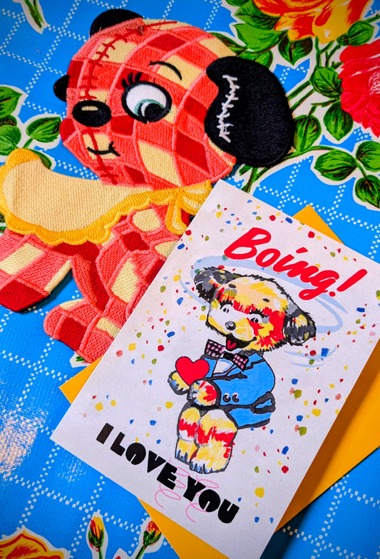 We LOVE Magda Archer's artworks, kitsch, colourful, sweet, sharp and spicy, just like us!

Cuteness abounds in this gorgeous card, send it for valentine's or just for any day you want to express this happiness!!

Blank card , and envelope, 12 x 17cm

 

 