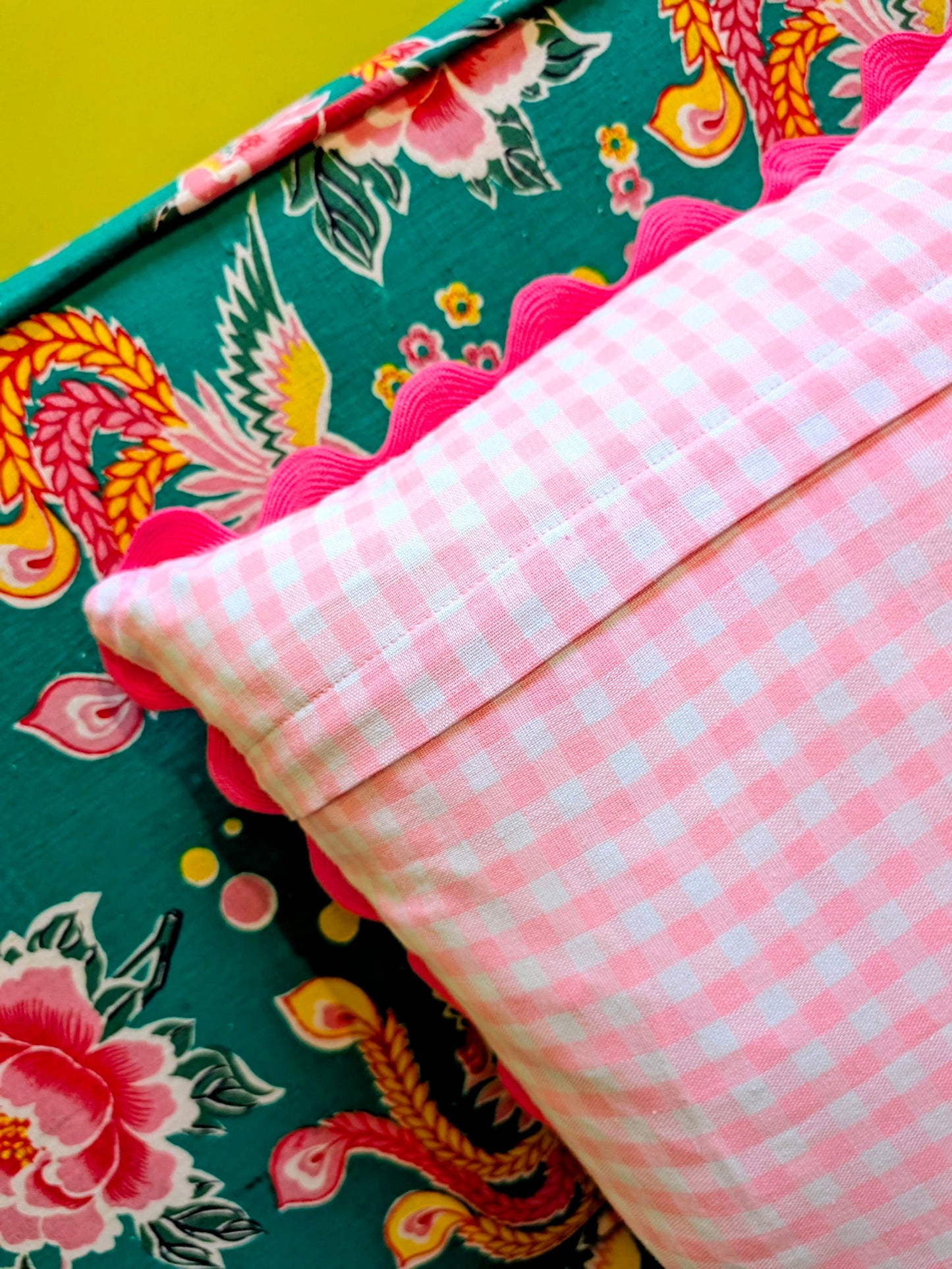 Chinese tribal embroidered double peony cushions