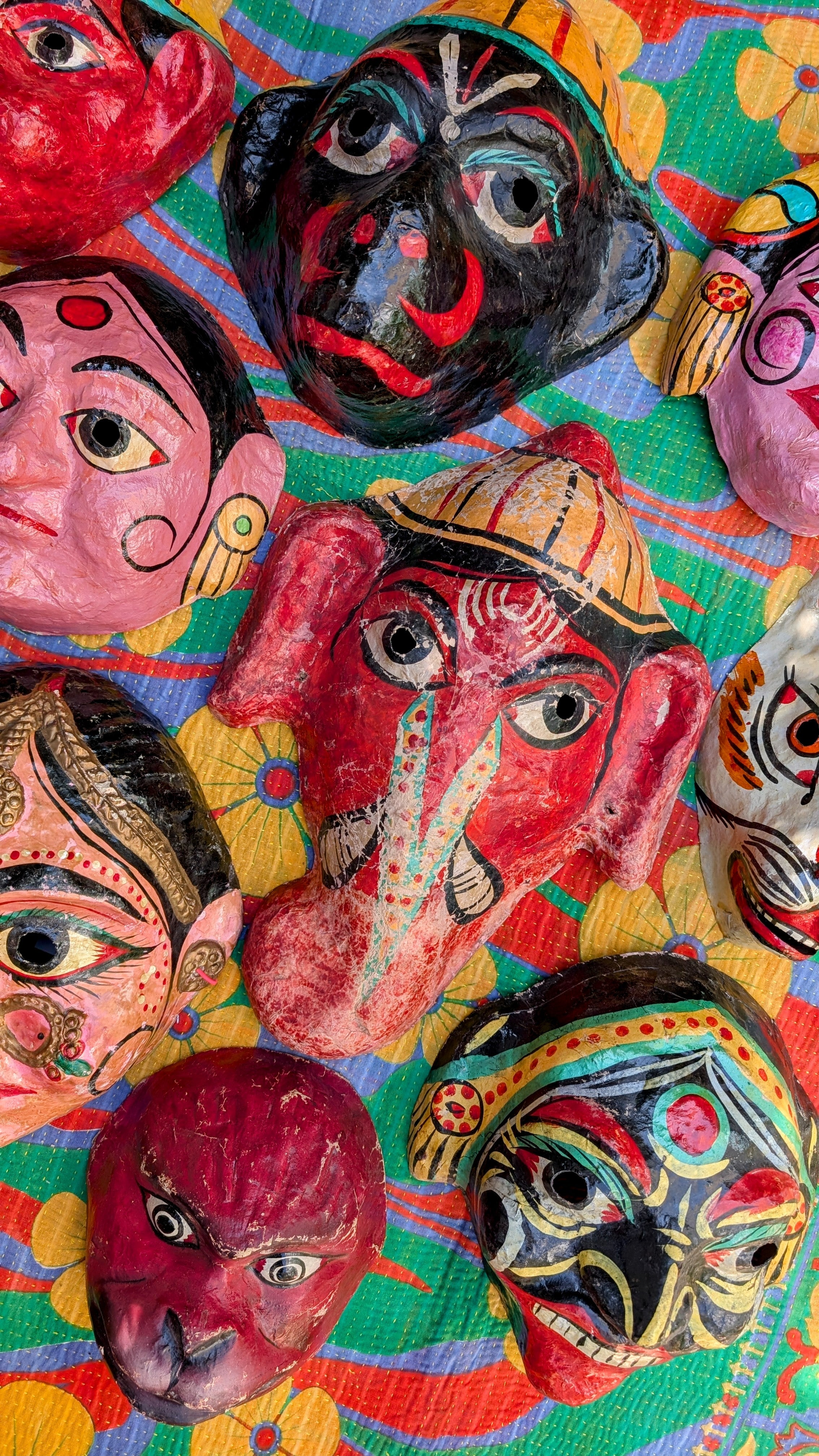Indian paper mache masks