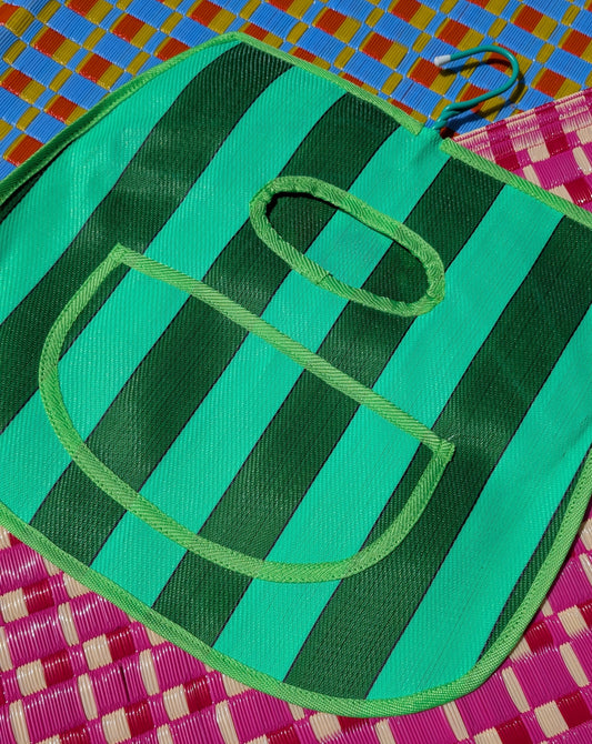 Recycled striped plastic peg bag