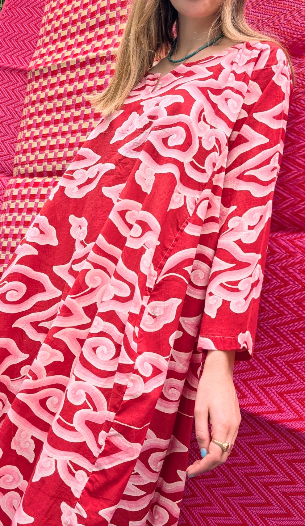 Cloud print kaftan