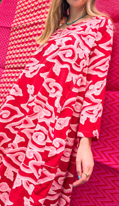 Cloud print kaftan