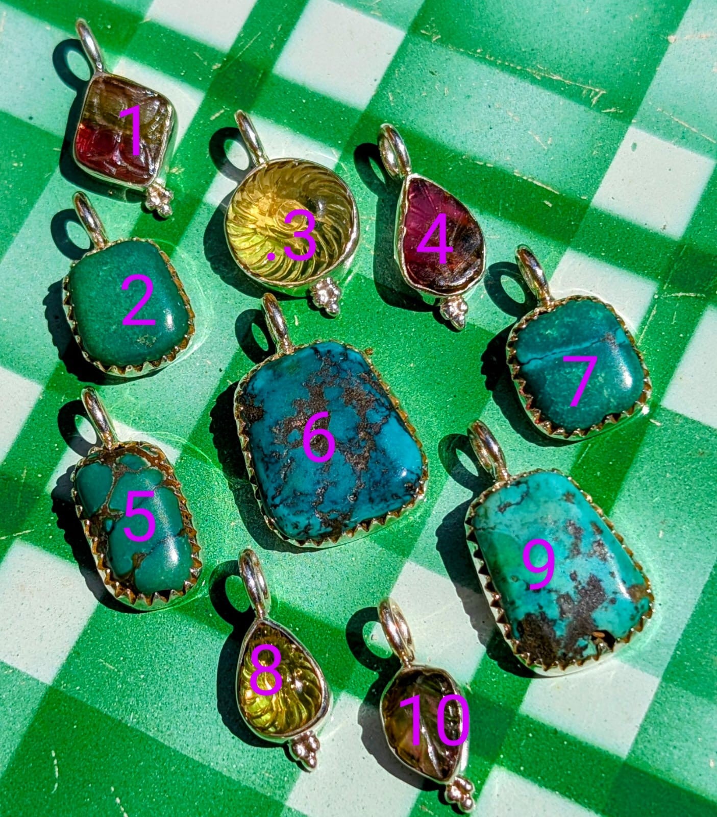 Luscious pendants in silver