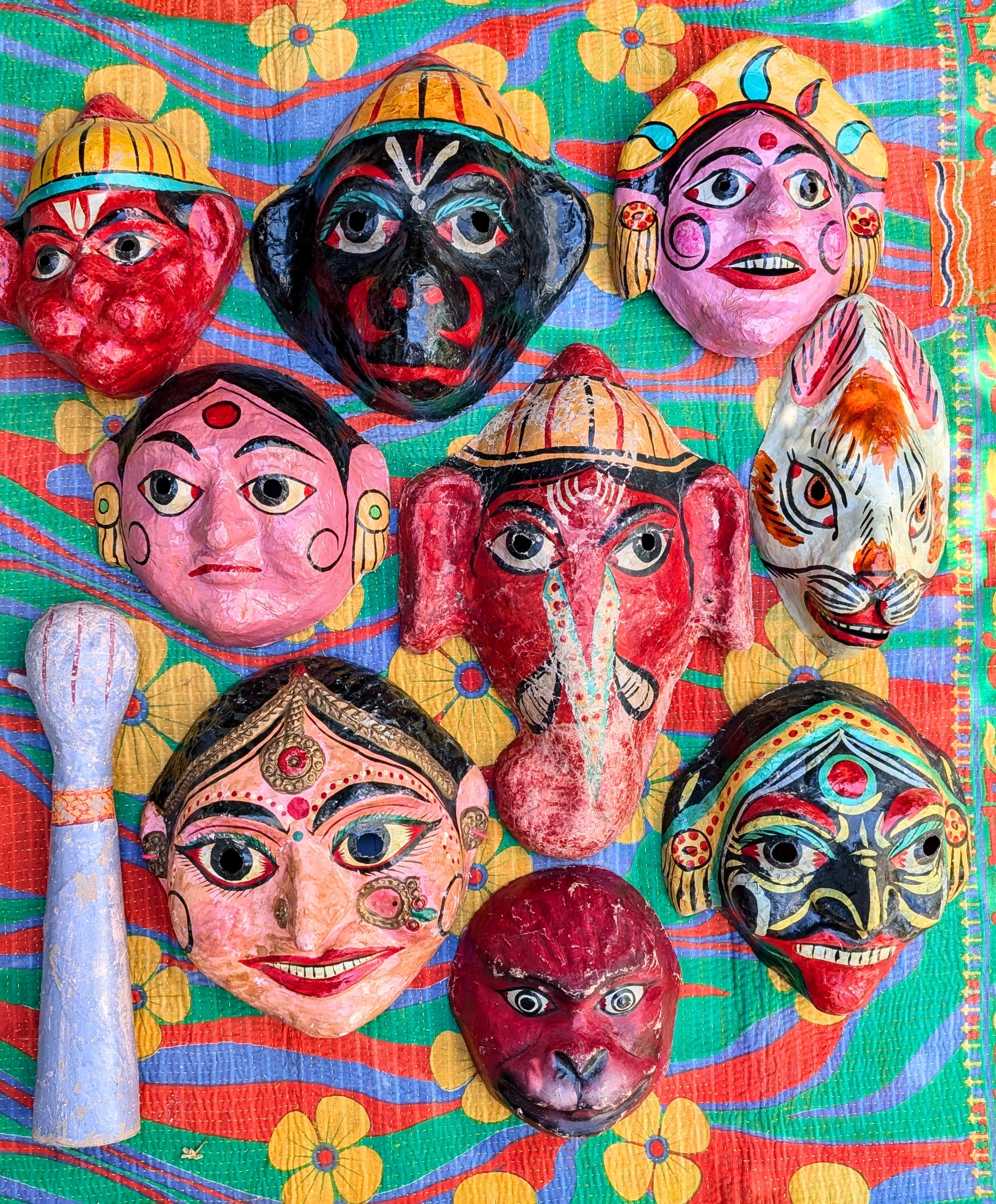 Indian paper mache masks