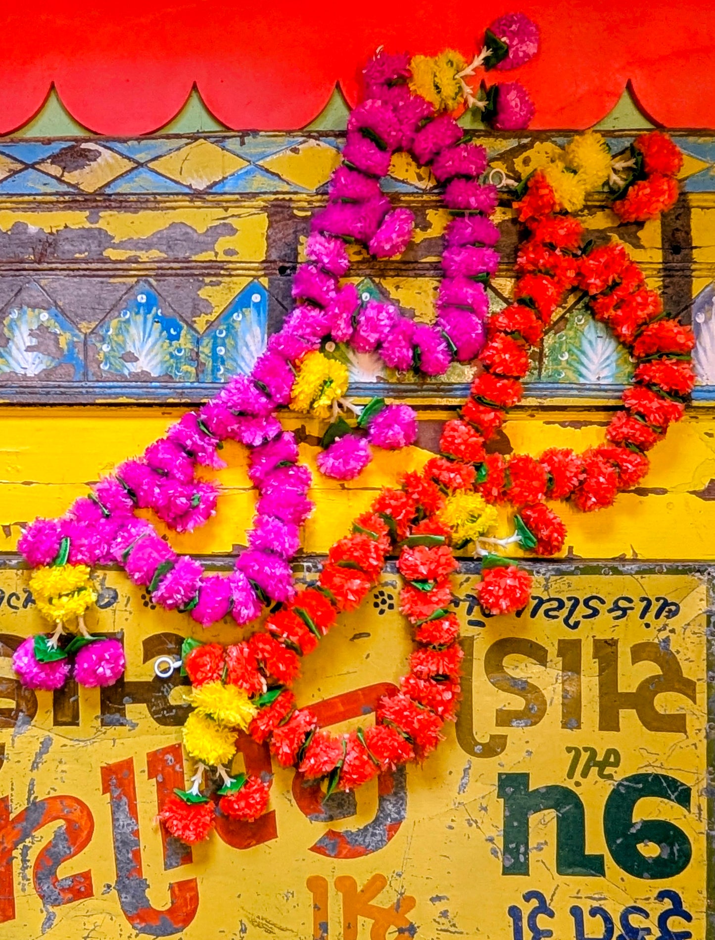 Pompom doorway garlands