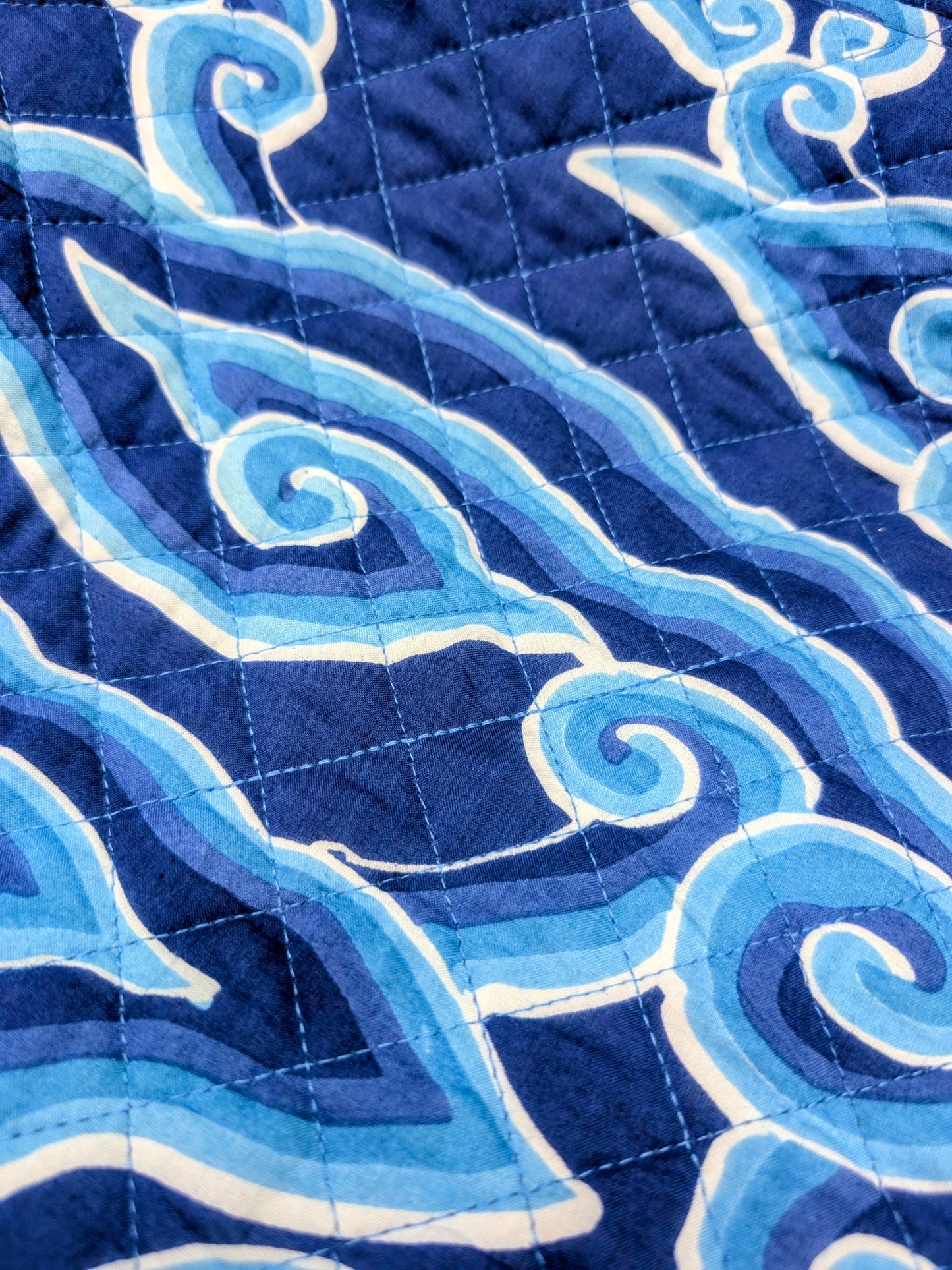 Cloud print quilted jacket