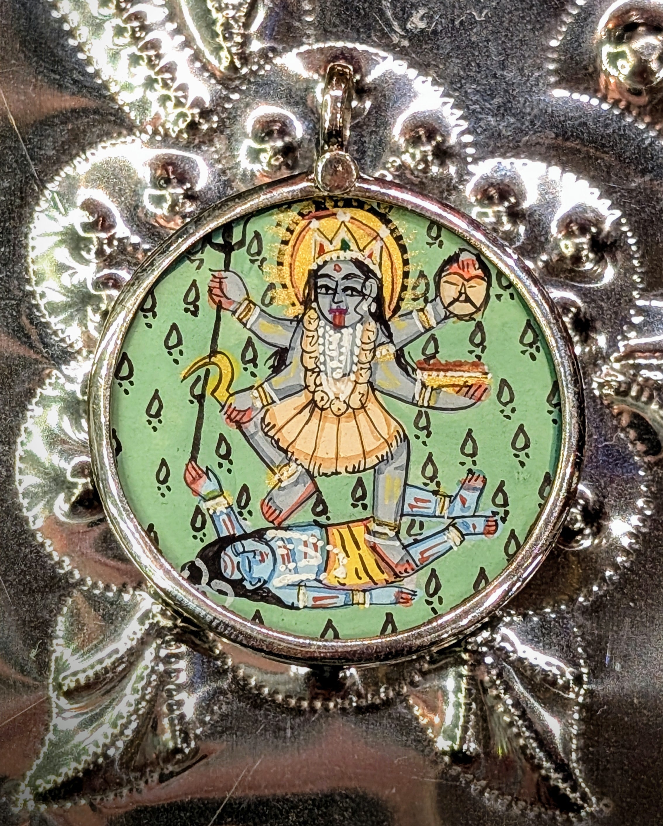Kali painted pendants