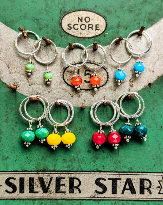 Swaro silver hoops - round