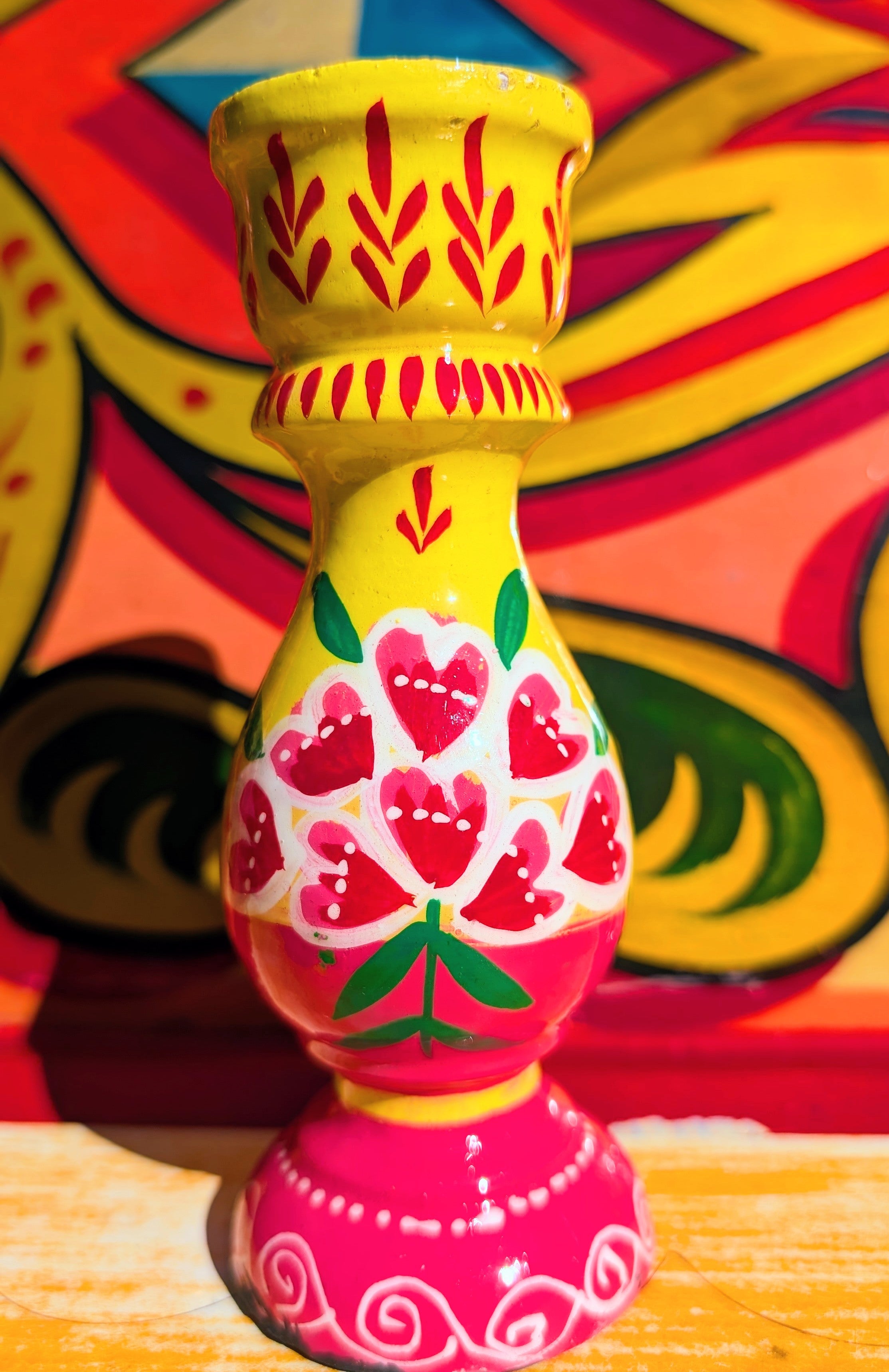 Hand painted candle sticks