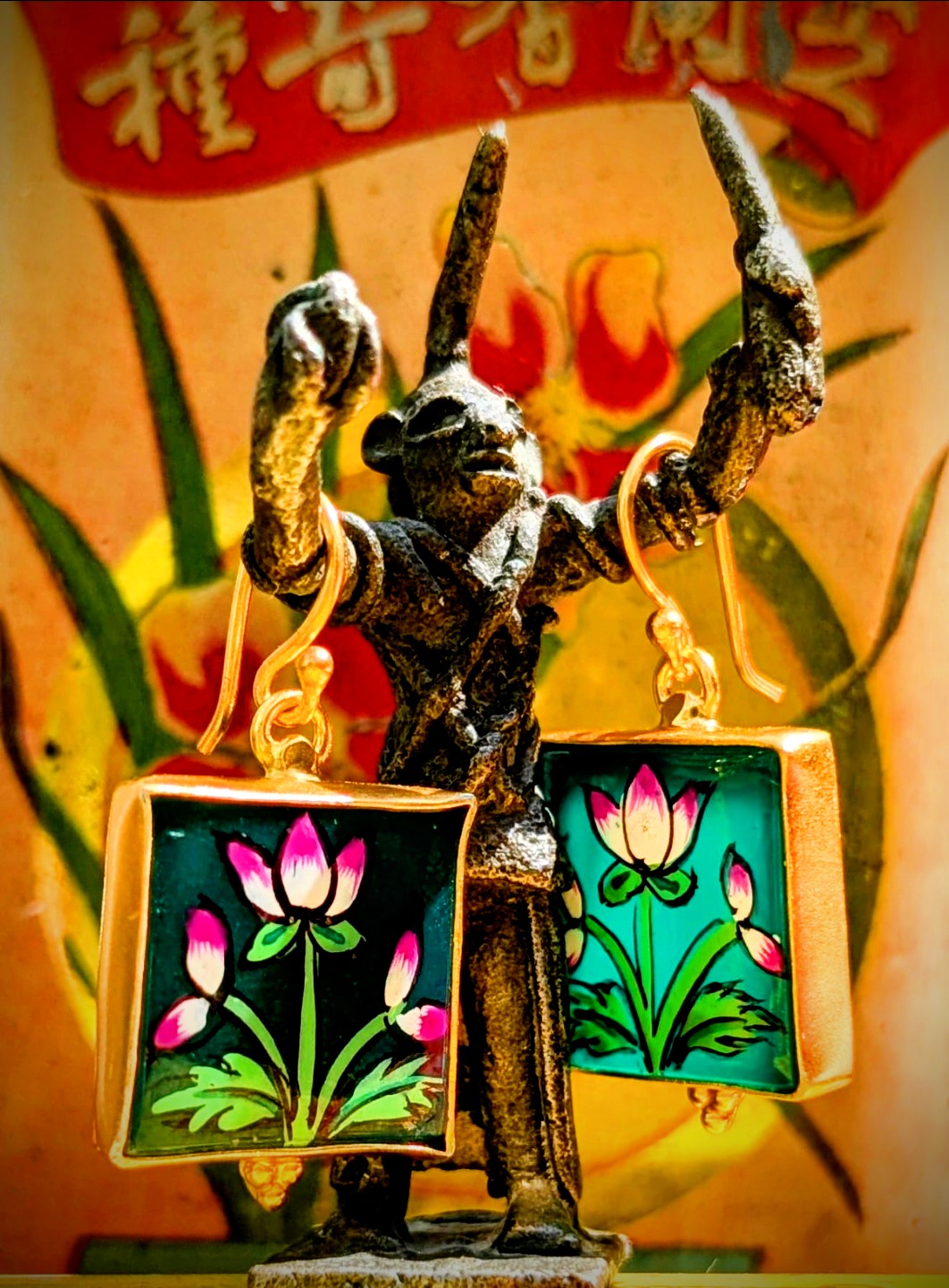 Mughal floral earrings