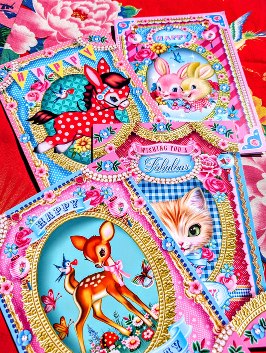 Oh my Lord, how cute are these!?!?

We think these will end up being framed by whoever is lucky enough to receive them!!

Set of 4 greetings cards, a selection of our fave cards to send a bit of joy designed by local artist Fiona Hewitt.

Set of 4 cards

17cm x 12cm 