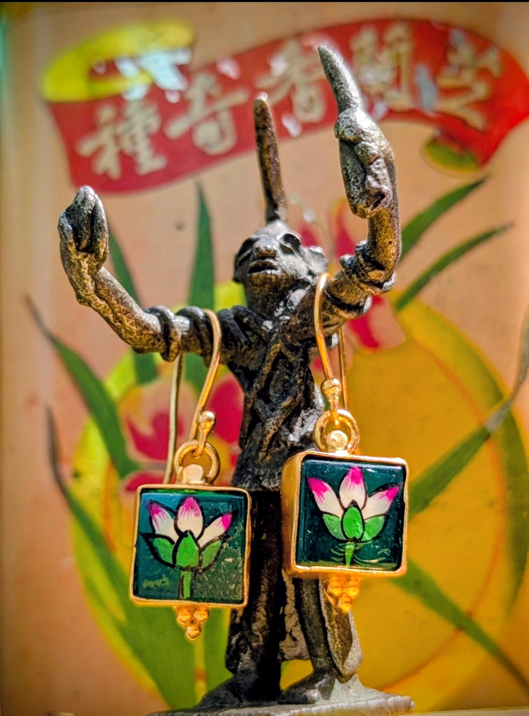 Mughal floral earrings