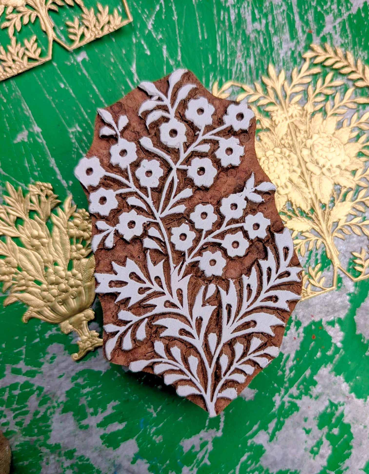 Flora wood blocks