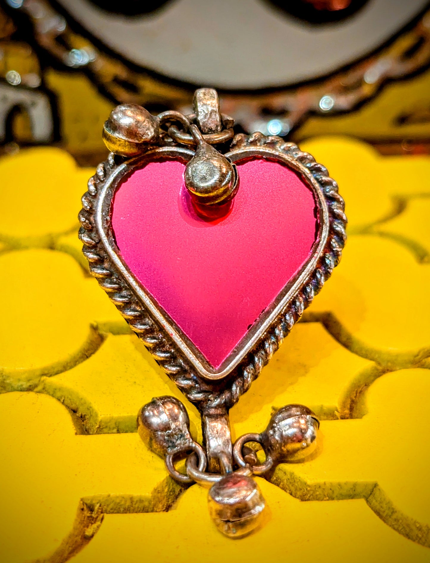 Tribal temple mirrorwork rings