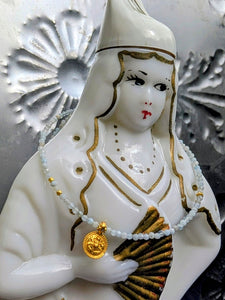 Semi precious necklaces with gold plated pendants