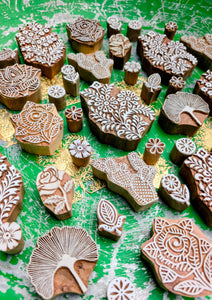 Flora wood blocks