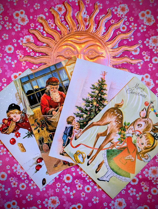 Cute vintage postcard set