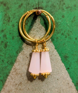 Swaro gold plated hoops - conical