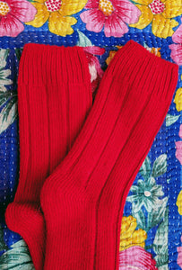 Soft luxe recycled wool socks