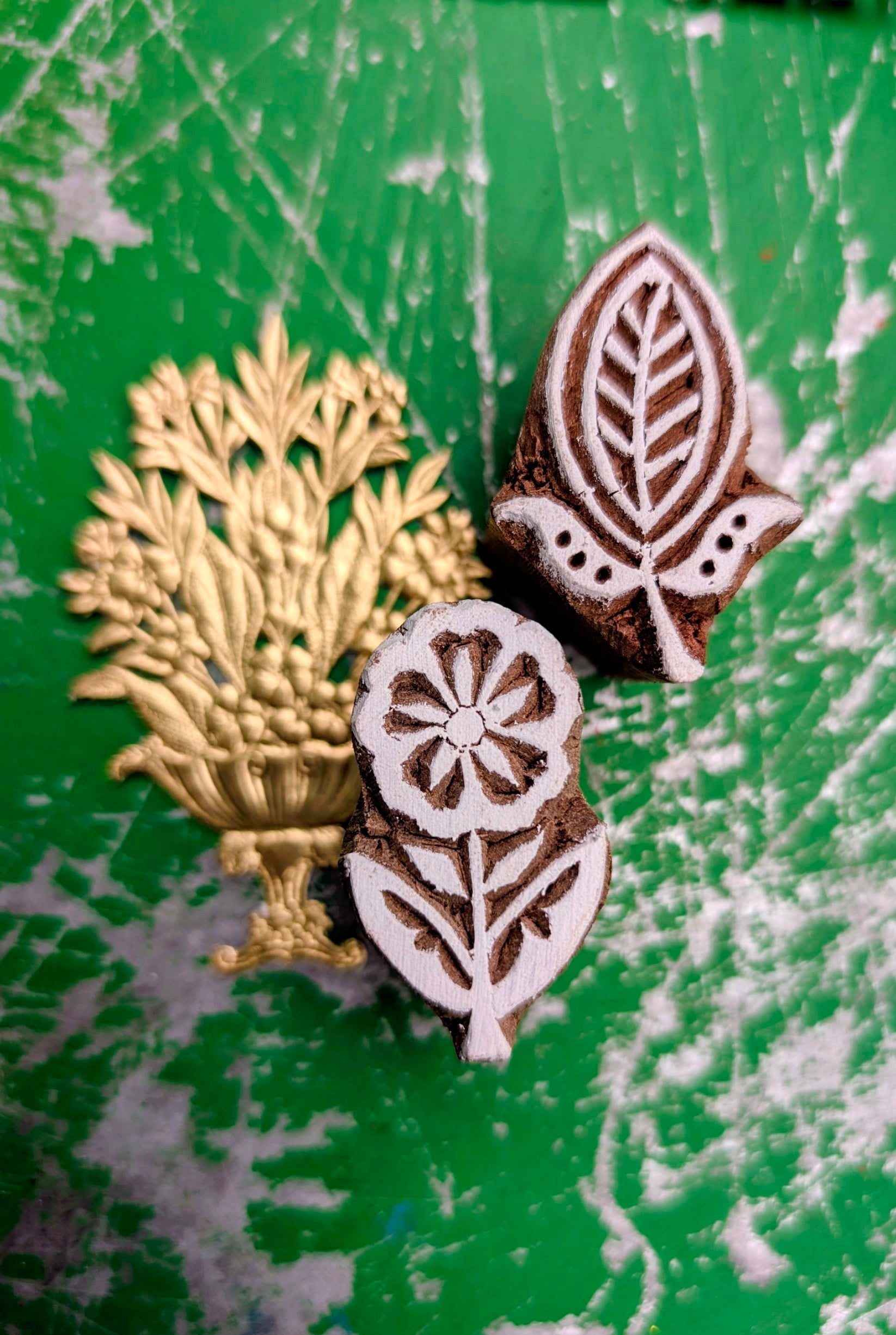 Flora wood blocks